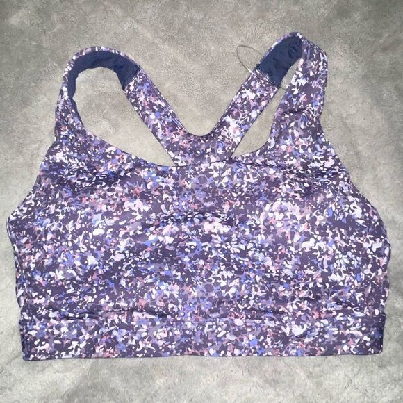 Athleta Sports Bra in Sandstone Navy Multicolor - Picture 1 of 4
